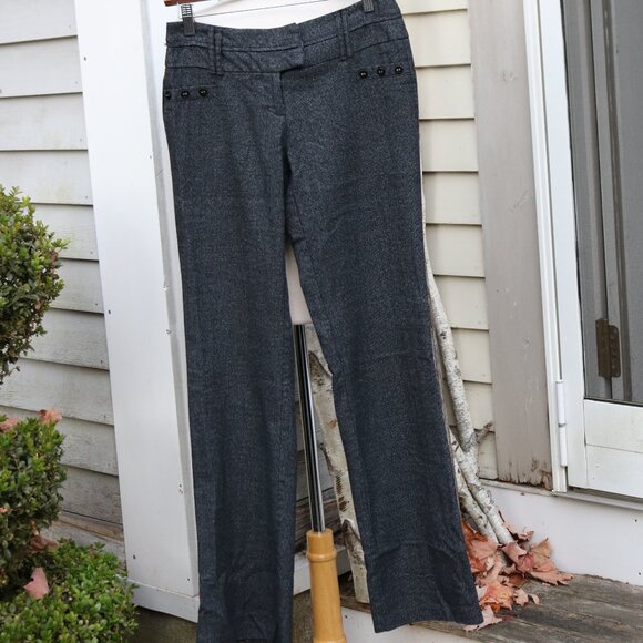 Joe B by Joe Dembasset Charcoal Grey Heather Button Pockets Slim Trouser Pants 3 - Picture 1 of 6